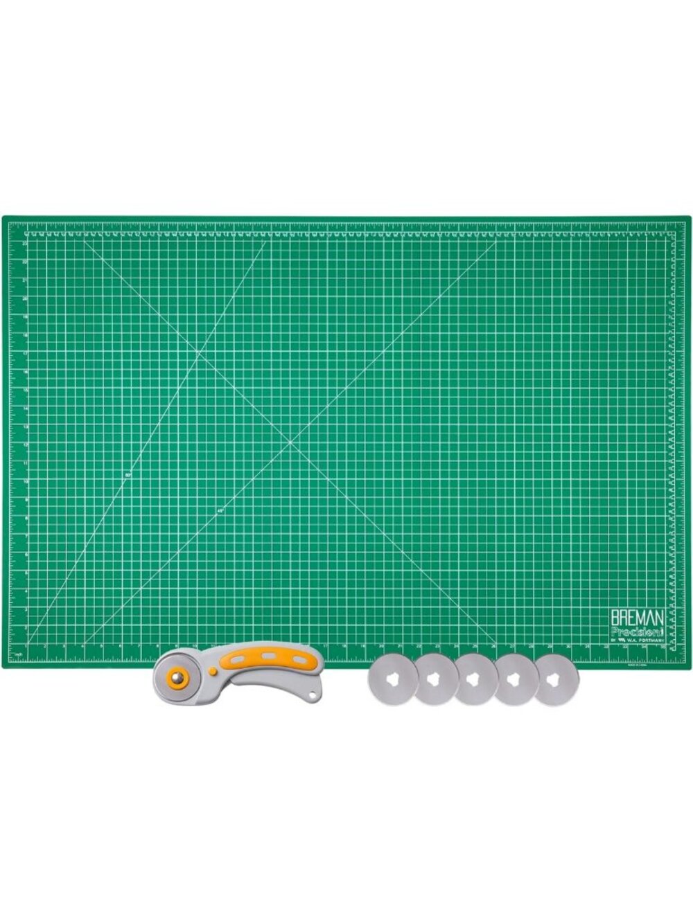 Extra Large Self-Healing Cutting Mat 24x36 with Rotary Cutter & Blades - Sewing